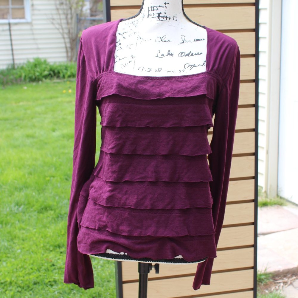 Purple Knit Top Long Sleeve XL